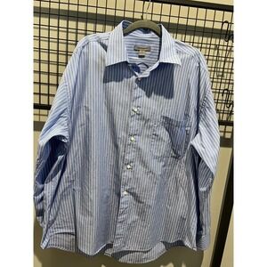 Johnson & Murphy Men's Long Sleeve Striped Shirt Size XL 100% Cotton